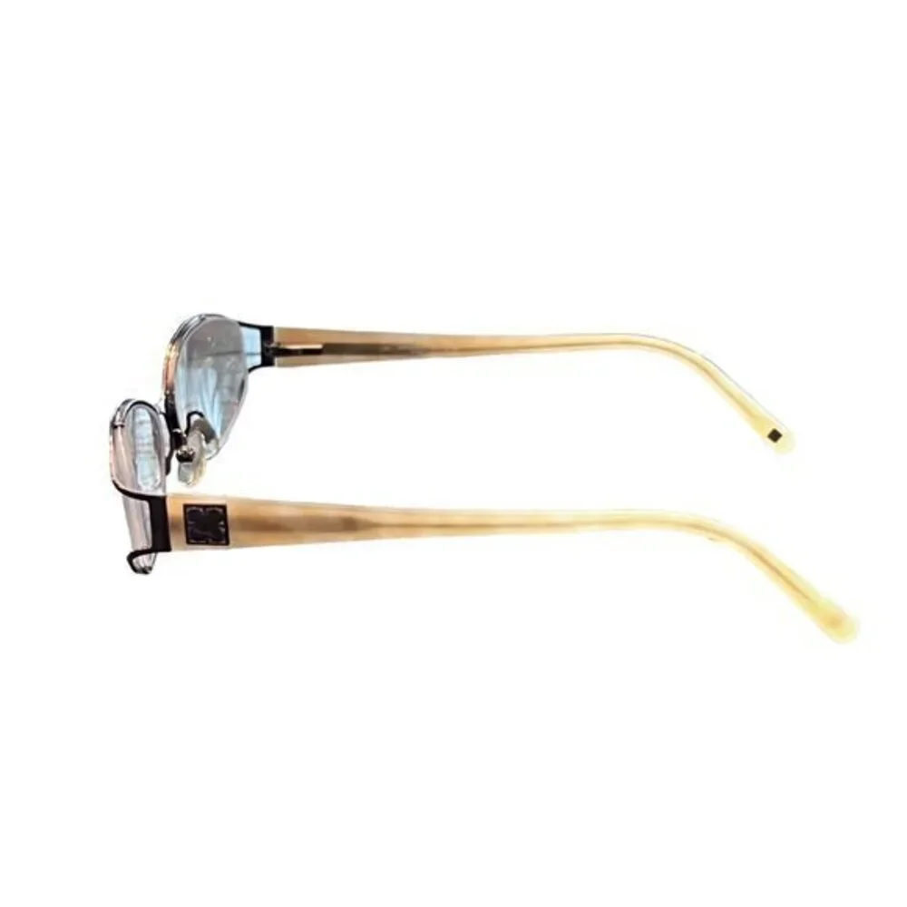 Liz Claiborne Eyeglasses Metal Frames Shell Like Arms LOGO L344 180 135 DESIGNER